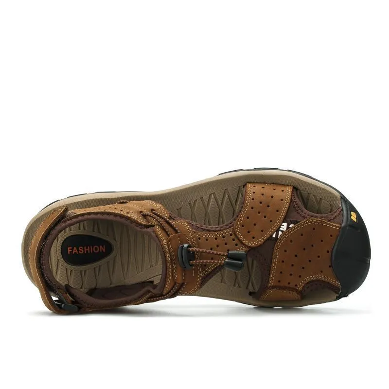 West Louis™ High Quality Genuine Leather Men Sandals