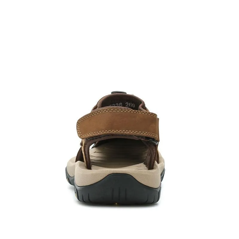 West Louis™ High Quality Genuine Leather Men Sandals