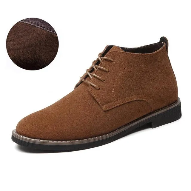 West Louis™ Solid Suede Leather Men Shoes