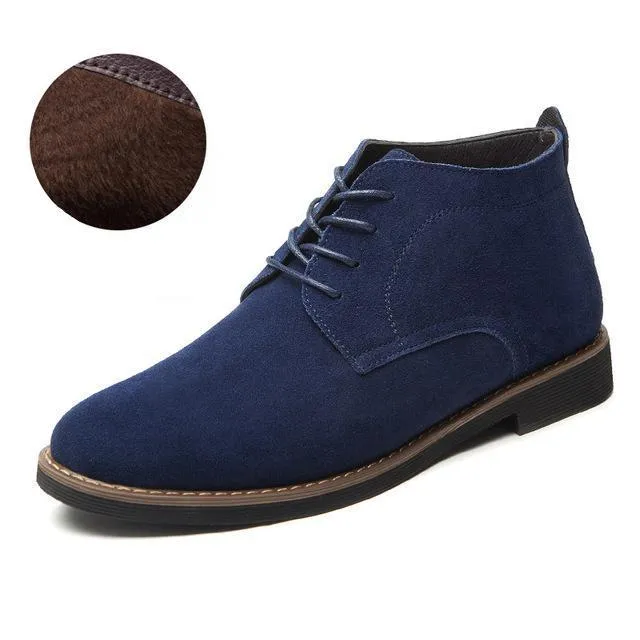 West Louis™ Solid Suede Leather Men Shoes