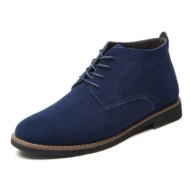West Louis™ Solid Suede Leather Men Shoes