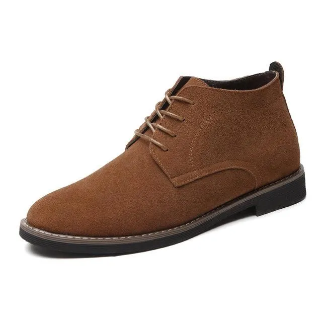West Louis™ Solid Suede Leather Men Shoes