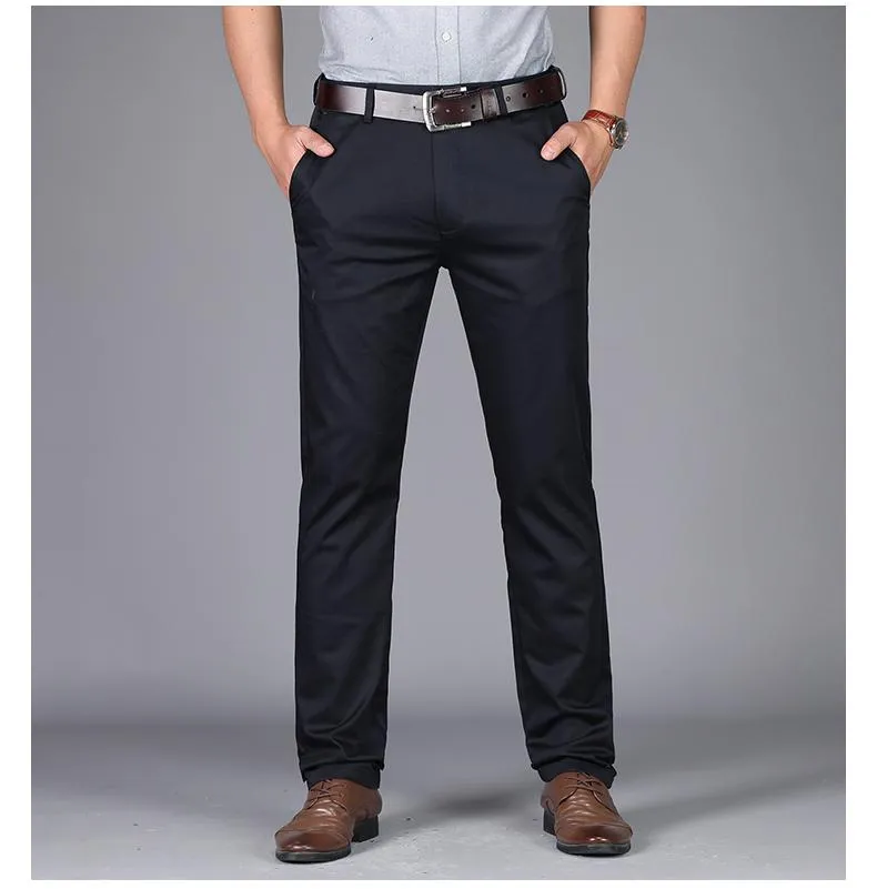 West Louis™ Straight Cotton Business Pants