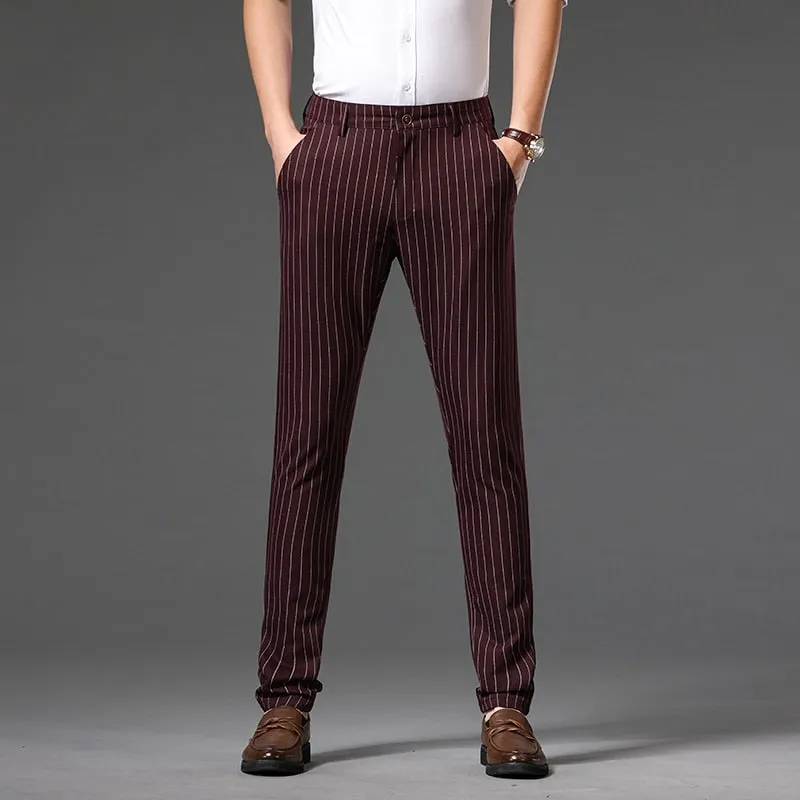 West Louis™ Stripe Formal Business Office Trousers