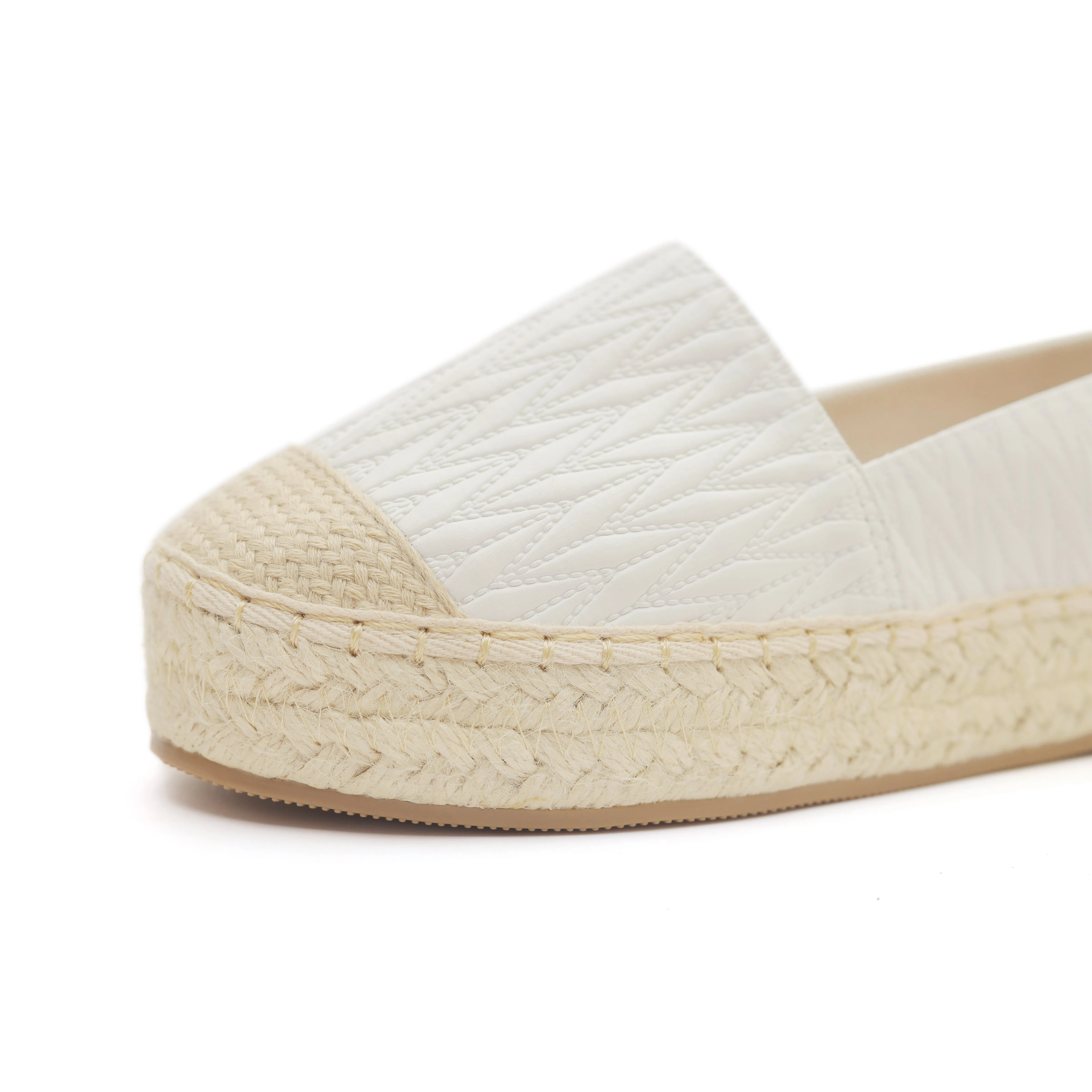 White Weave Comfort Espadrilles
