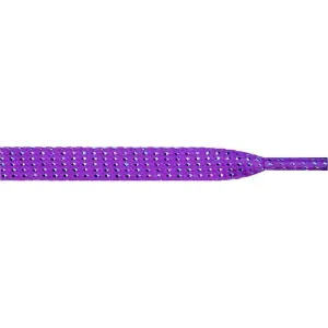 Wholesale Glitter Flat 3/8" - Purple (12 Pair Pack) Shoelaces