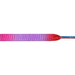 Wholesale Glitter Flat 3/8" - Rainbow (12 Pair Pack) Shoelaces
