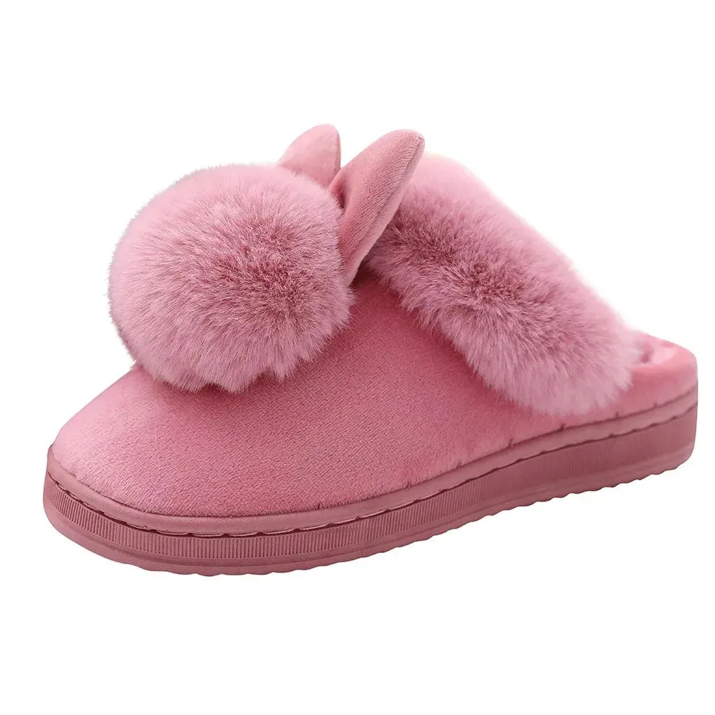 Winter Warm Home Fur Slippers for Women