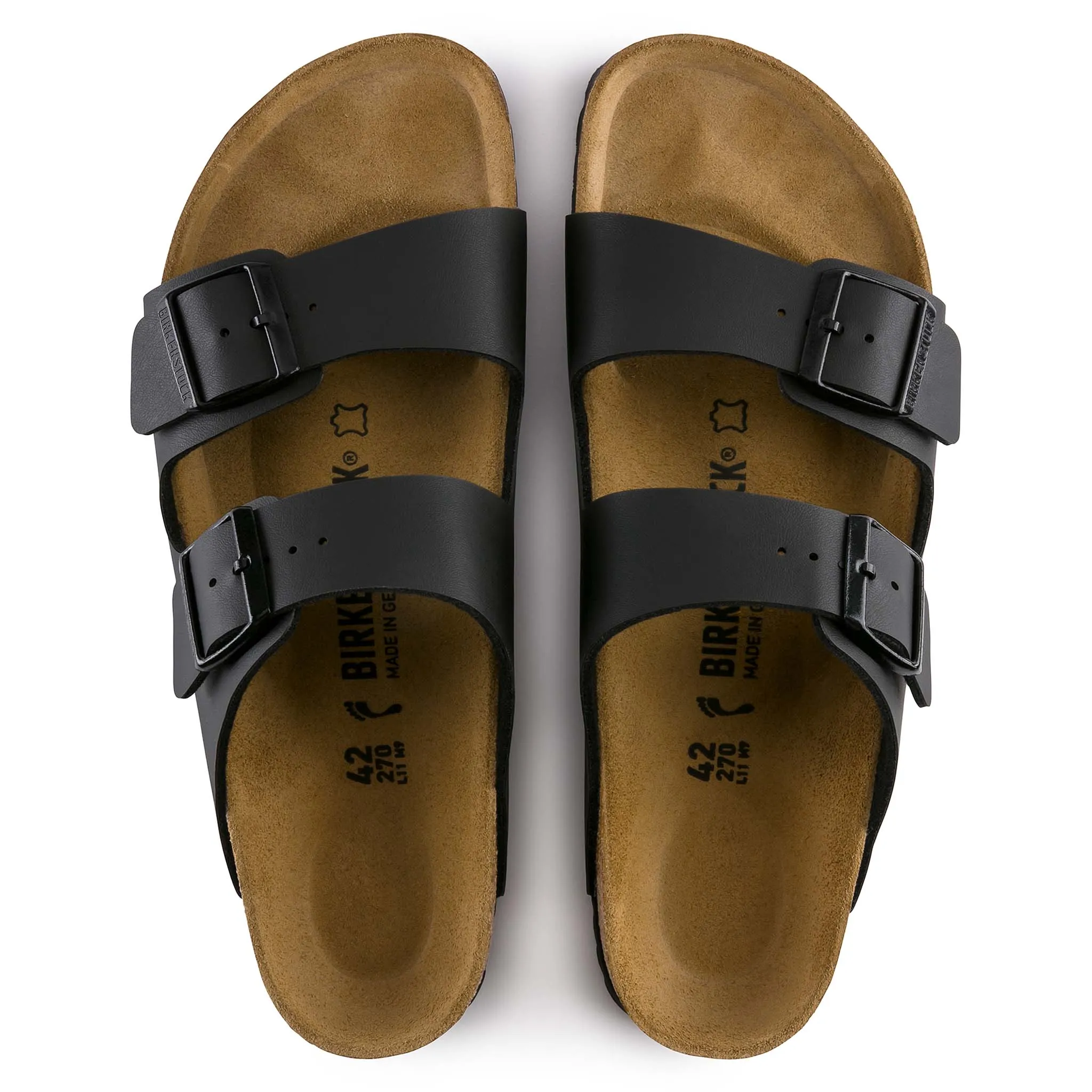 Women's Arizona Birko-Flor Sandals in Black