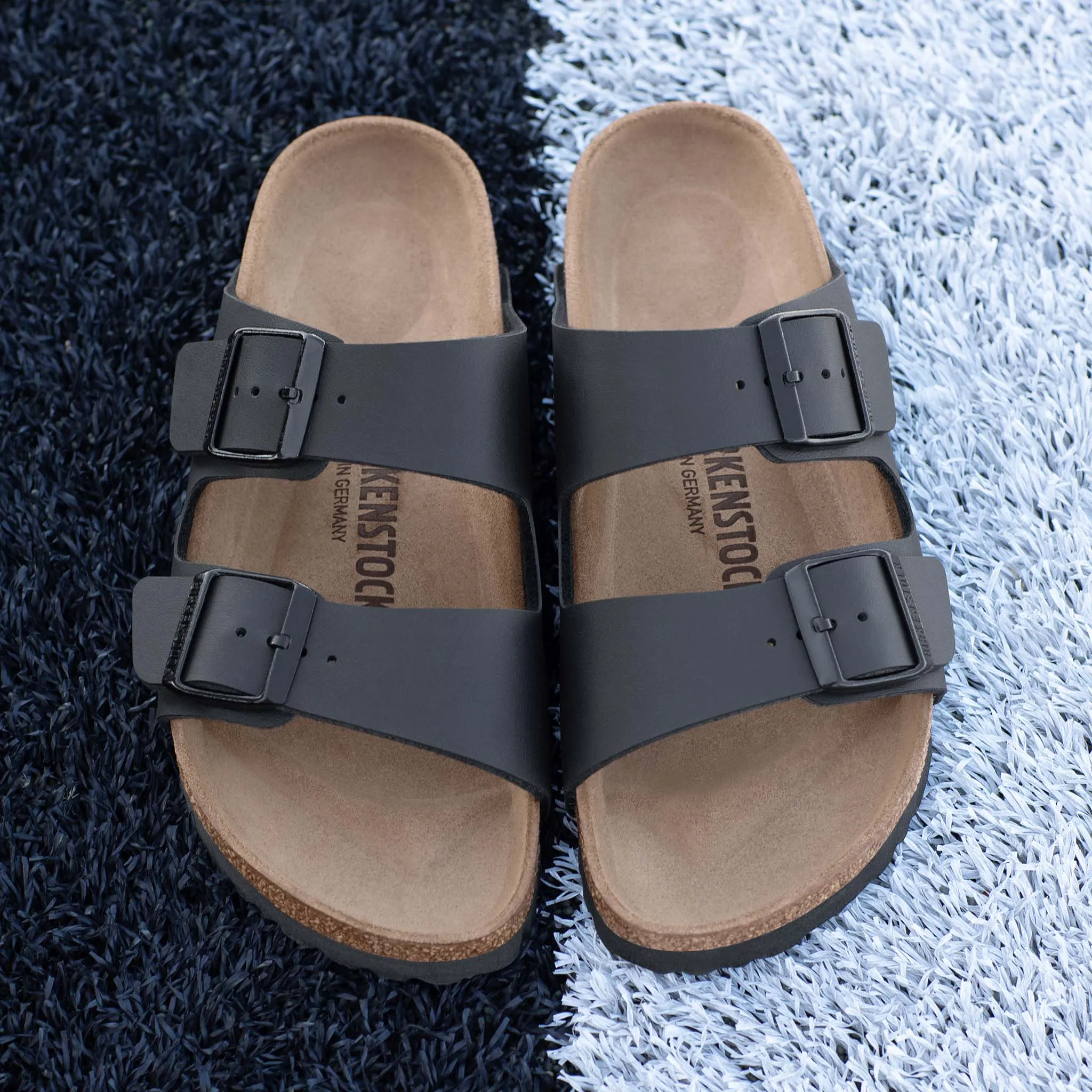 Women's Arizona Birko-Flor Sandals in Black