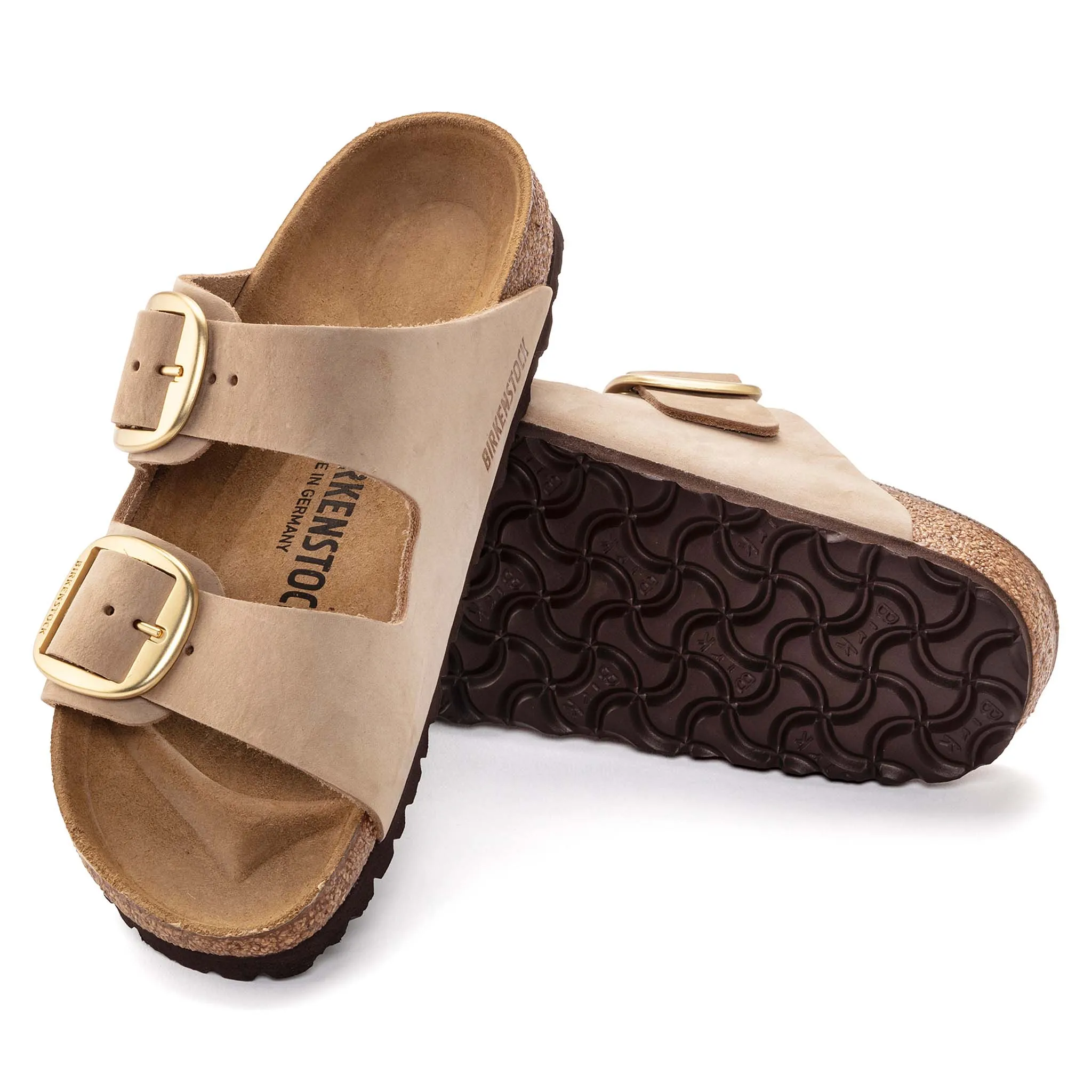 Women's Arizona Leather Big Buckle Sandals in Sandcastle