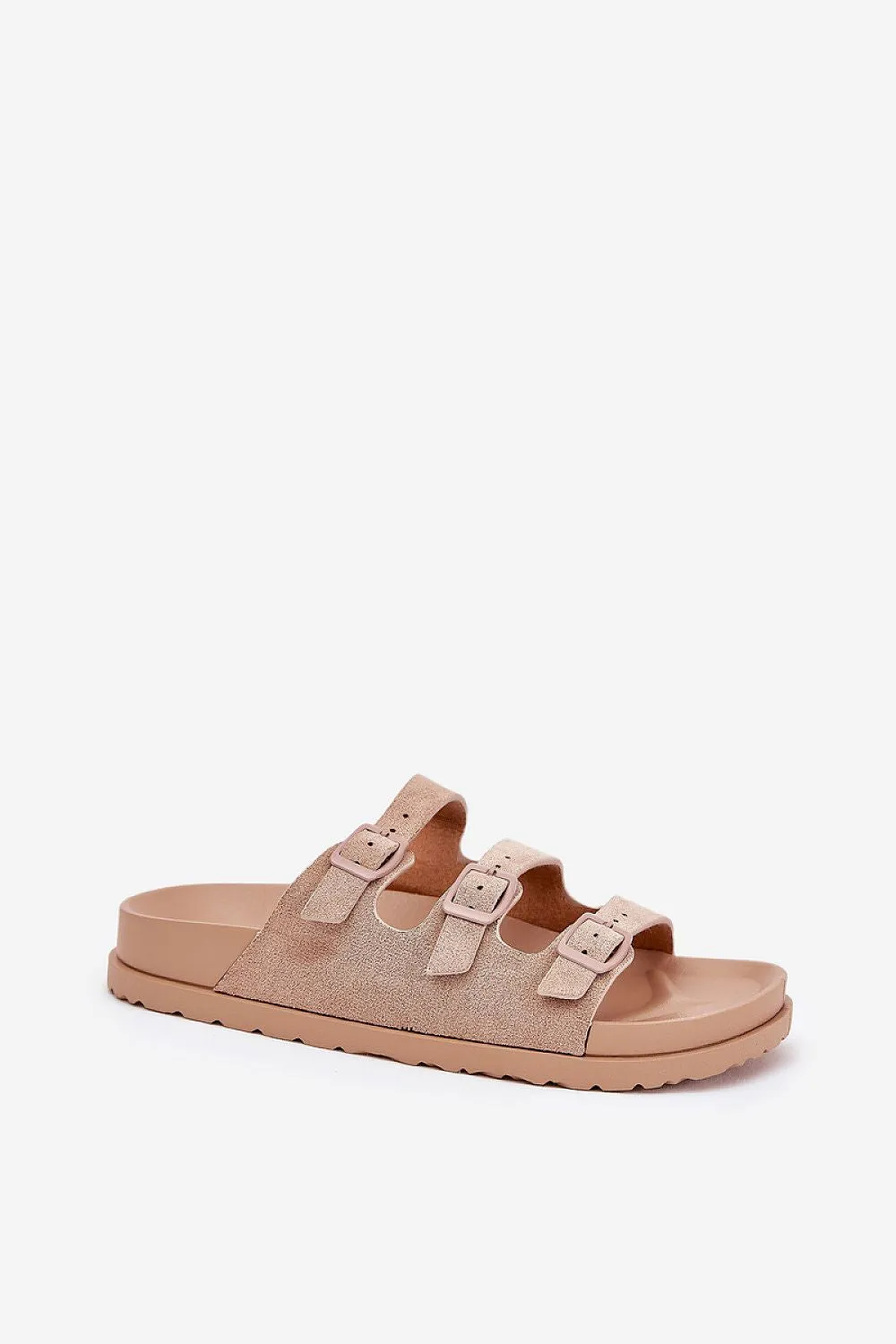Women's slippers made of eco suede