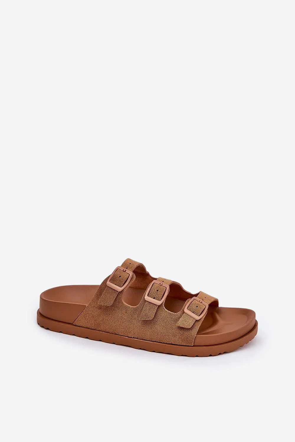 Women's slippers made of eco suede