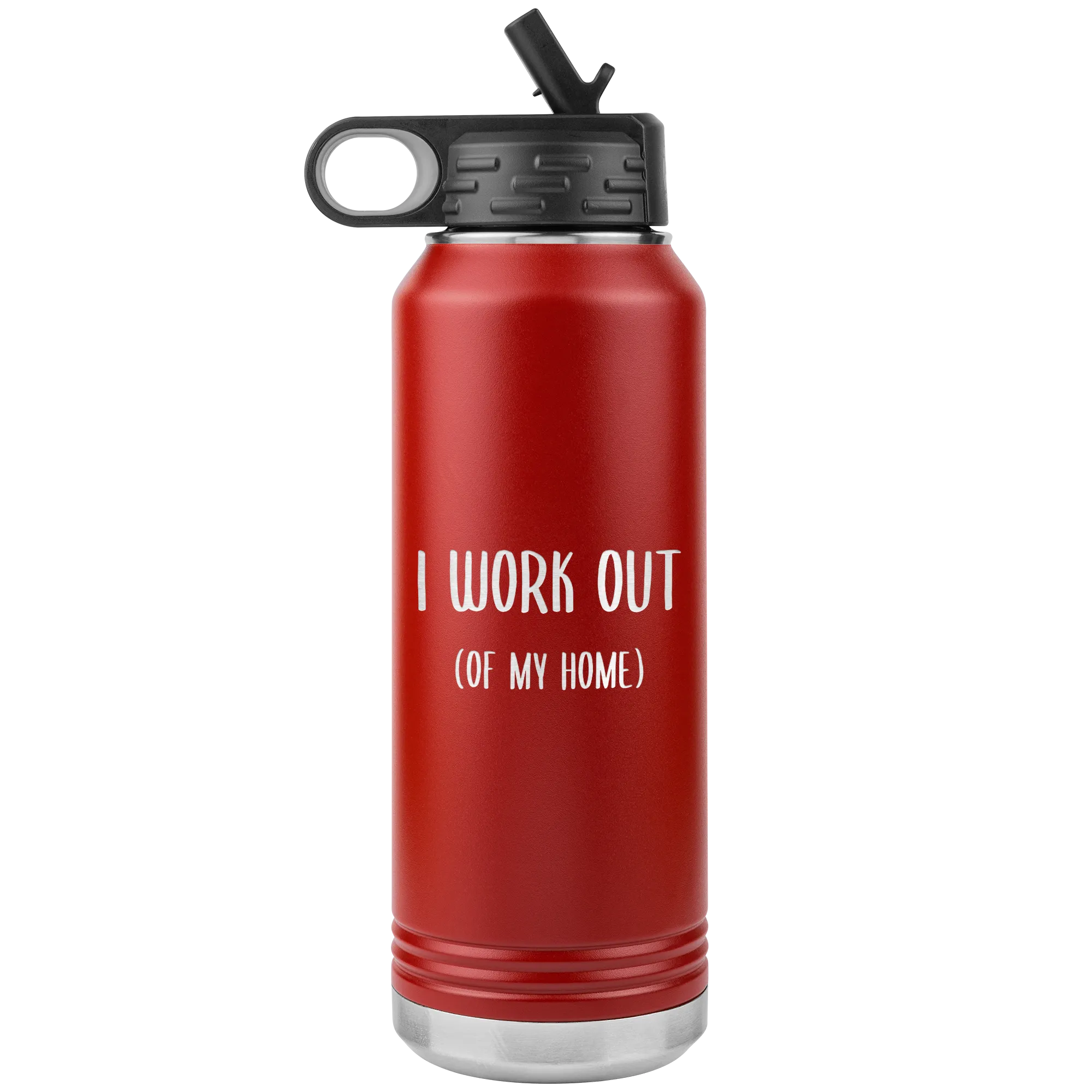 Work From Home Gift I Work Out Of My Home Entrepreneur Home Office WAHM Life WFH Home Based Business Insulated Water Bottle 32oz BPA Free