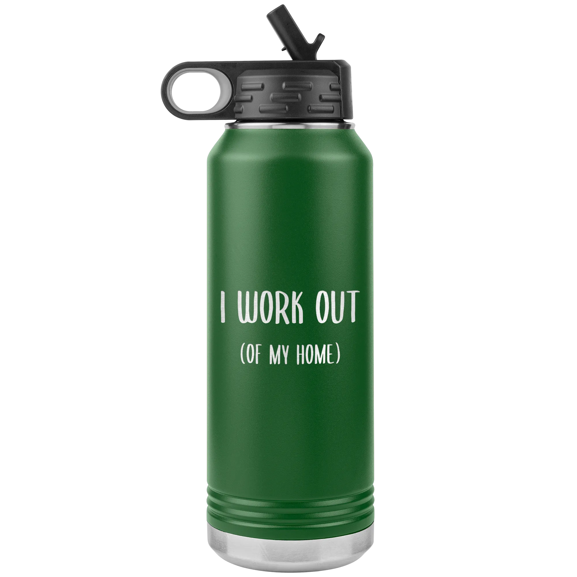Work From Home Gift I Work Out Of My Home Entrepreneur Home Office WAHM Life WFH Home Based Business Insulated Water Bottle 32oz BPA Free
