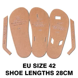 WUTA 726 Clear Acrylic template for DIY Men Flops Unisex Slipper Shoes Leather Template Set Craft Pattern Model