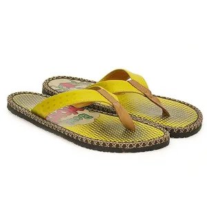 Yellow Cartoon Puppy Flip-Flop CAL404
