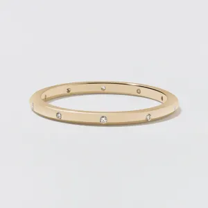 Yellow Gold Classic Diamond Wedding Band - Polished 1.5mm