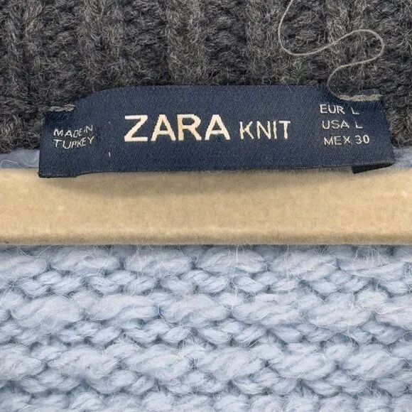 Zara Knit Colorful  Fringed Sweater Multicolor Womens Size Large
