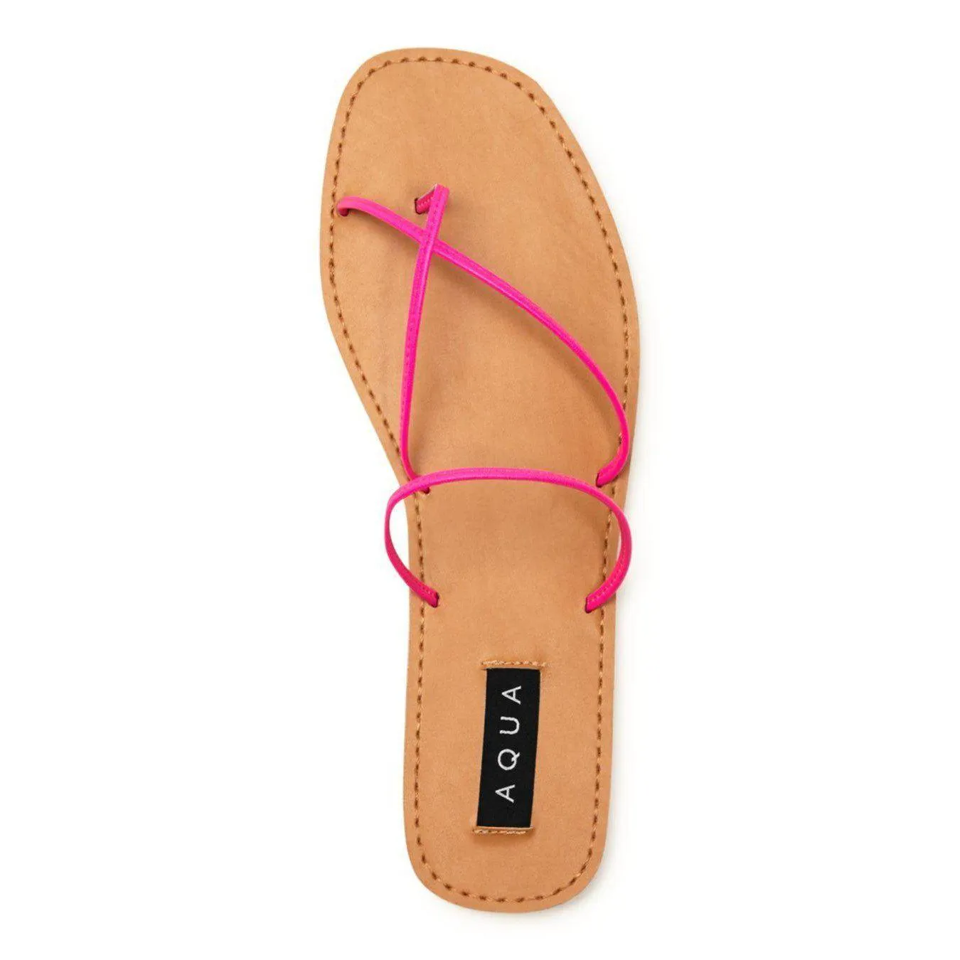 Zeus Leather Open Toe Strappy Sandals Pink Neon