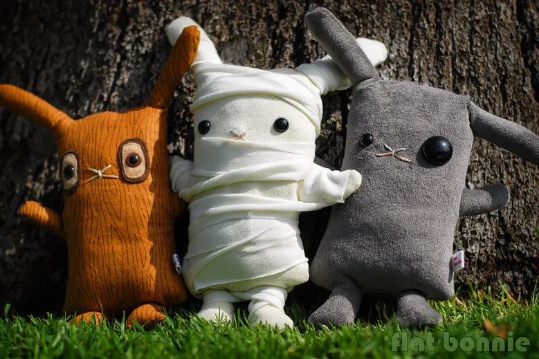 Zombie bunny stuffed animal - Handmade zombie bunny plush doll